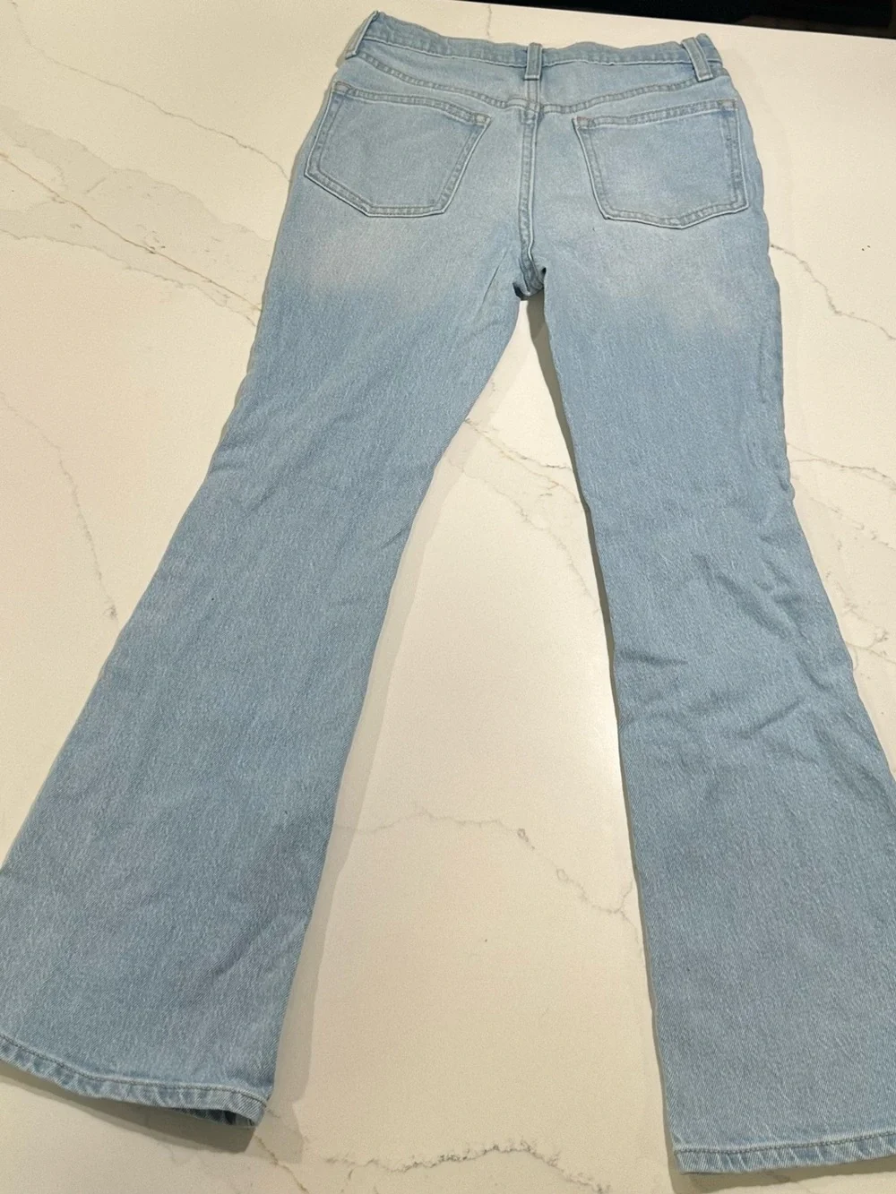 Old Navy Light Blue Distressed Flare Jeans